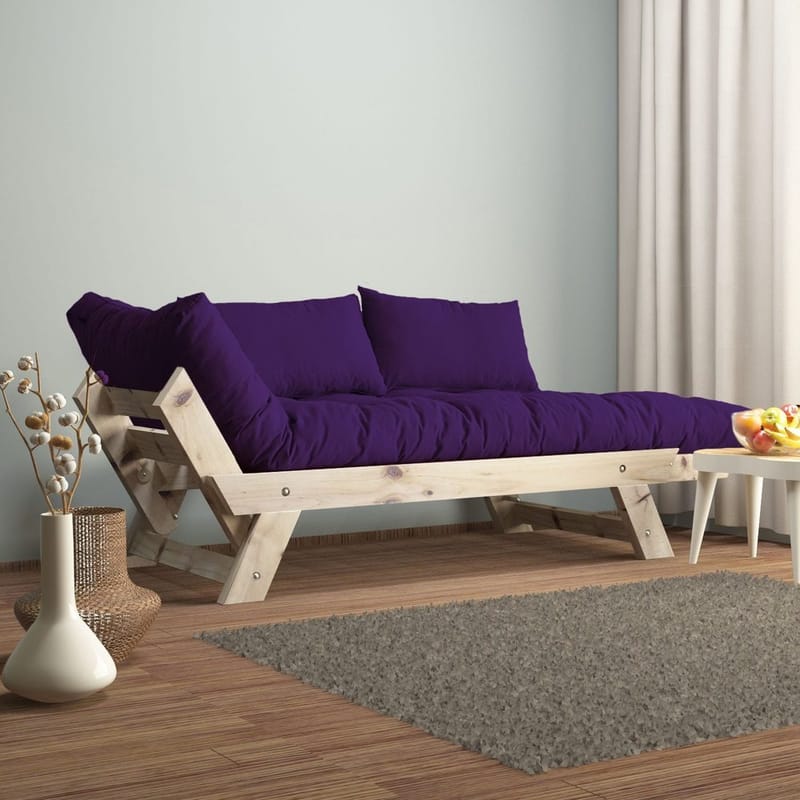 Zylar 2-sits Bäddsoffa - Lila/Natur - Möbler - Soffa - Bäddsoffa - 2 sits bäddsoffa