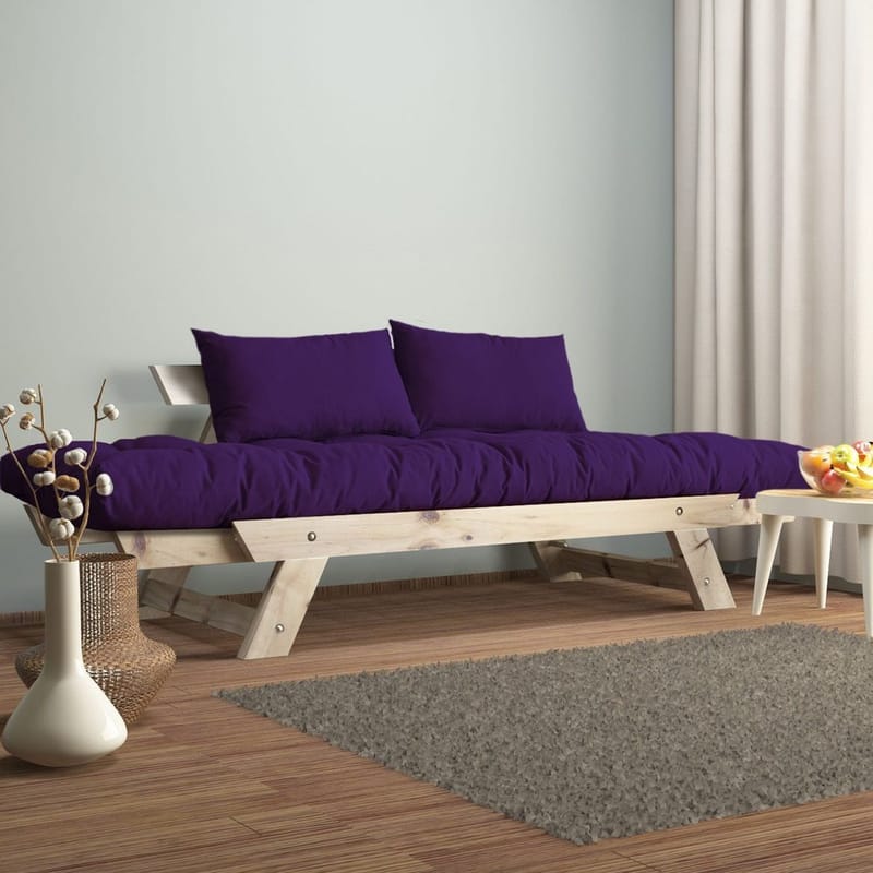 Zylar 2-sits Bäddsoffa - Lila/Natur - Möbler - Soffa - Bäddsoffa - 2 sits bäddsoffa