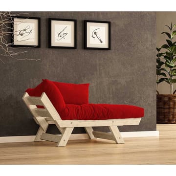 Zylar 2-sits Bäddsoffa - Natur/Röd - Möbler - Soffa - Bäddsoffa - 2 sits bäddsoffa