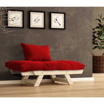 Zylar 2-sits Bäddsoffa - Natur/Röd - Möbler - Soffa - Bäddsoffa - 2 sits bäddsoffa