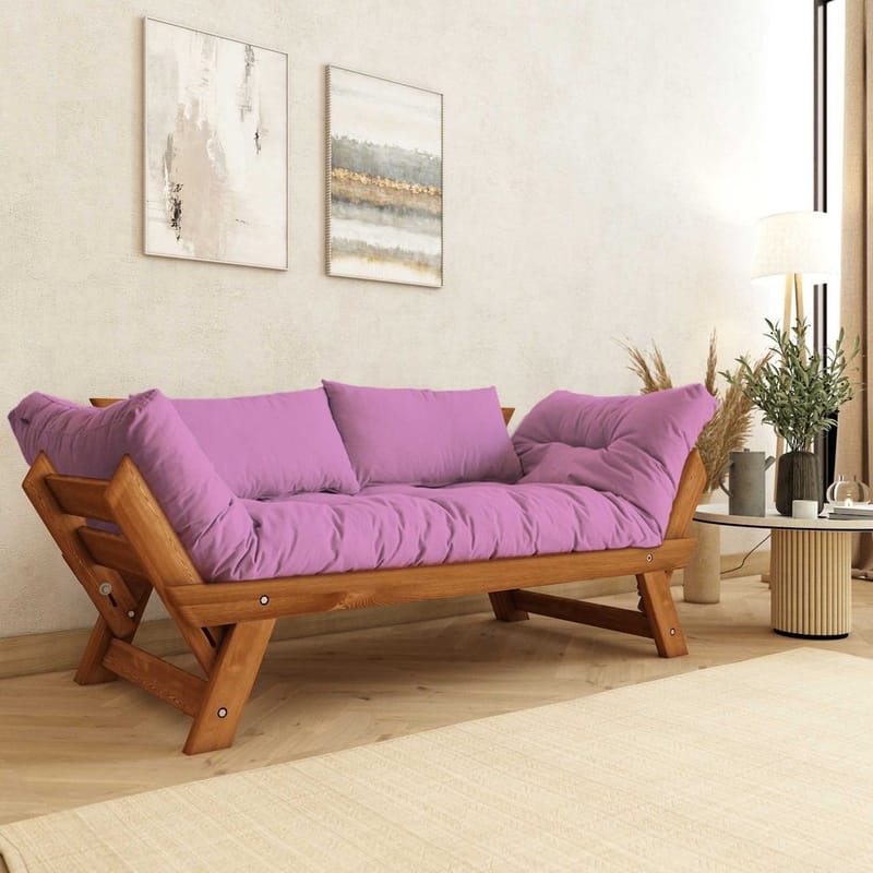 Zylar 2-sits Bäddsoffa, Rosa