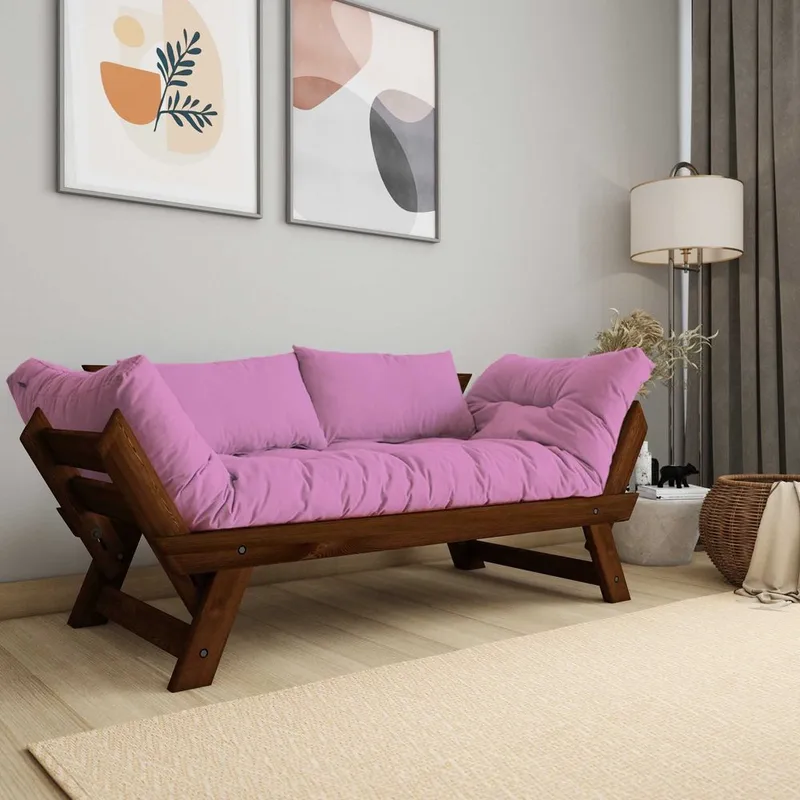 Zylar 2-sits Bäddsoffa - Rosa - Möbler - Soffa - Bäddsoffa - 2 sits bäddsoffa
