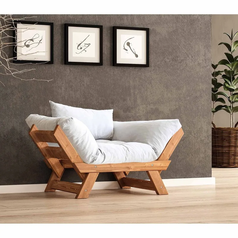 Zylar 2-sits Bäddsoffa, Vit