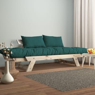 Zylar 2-sits Fällbar Bäddsoffa i Tyg med Träram - Grön|Beige - Möbler - Soffa - Bäddsoffa - 2 sits bäddsoffa
