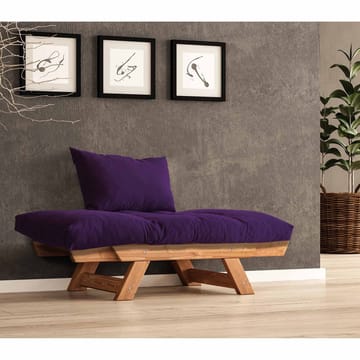 Zylar 2-sits Fällbar Bäddsoffa med Träram 75x140 cm i Linne - Lila|Brun - Möbler - Soffa - Bäddsoffa - 2 sits bäddsoffa