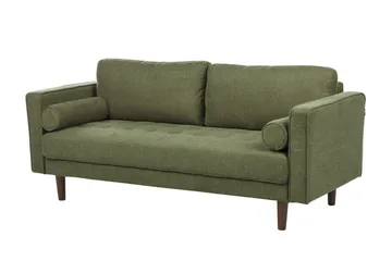 Babur Soffa 3-sits - Grön/Mörkt trä - Möbler - Soffa - 3 sits soffa