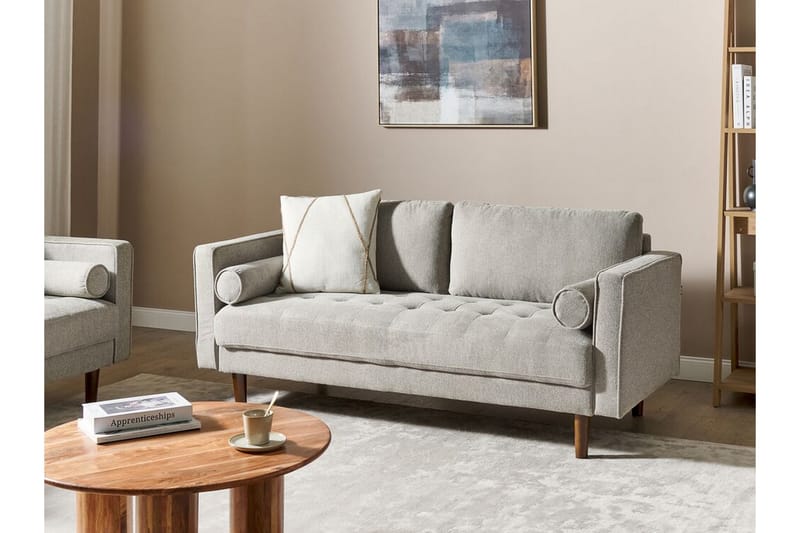 Babur Soffa 3-sits - Taupe/Mörkt trä - Möbler - Soffa - 3 sits soffa