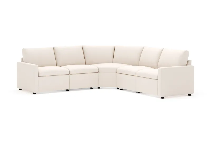 Barsele Hörnsoffa med Elektrisk Recliner 5-sits, Beige