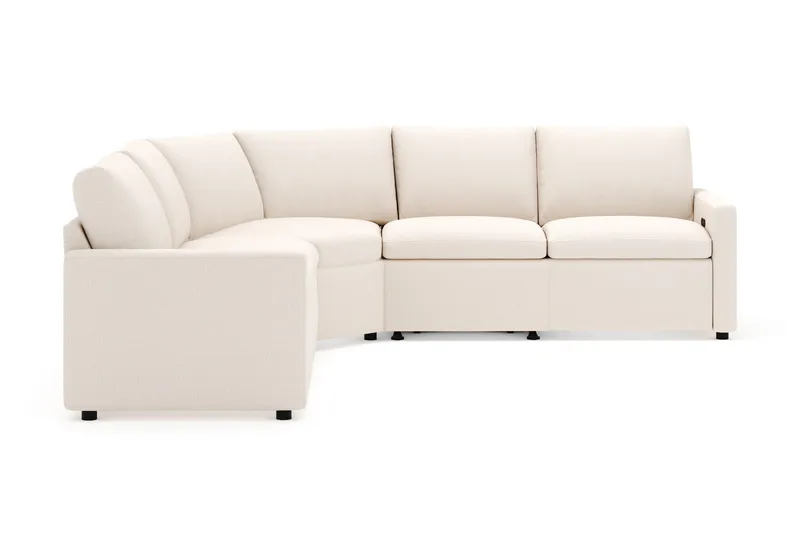 Barsele Hörnsoffa med Elektrisk Recliner 5-sits - Beige - Möbler - Soffa - Biosoffa & reclinersoffa