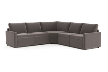 Barsele Hörnsoffa med Recliner 5-sits - Brun - Möbler - Soffa - Biosoffa & reclinersoffa