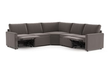 Barsele Hörnsoffa med Recliner 5-sits - Brun - Möbler - Soffa - Biosoffa & reclinersoffa