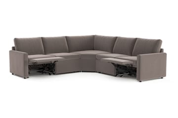 Barsele Hörnsoffa med Recliner 5-sits - Brun - Möbler - Soffa - Biosoffa & reclinersoffa