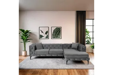 Beachport 3-sits Soffa med Divan Höger - Antracit - Möbler - Soffa - Divansoffa & schäslongsoffa - 3 sits soffa med divan