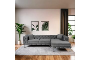 Beachport 3-sits Soffa med Divan Höger - Antracit - Möbler - Soffa - Divansoffa & schäslongsoffa - 3 sits soffa med divan