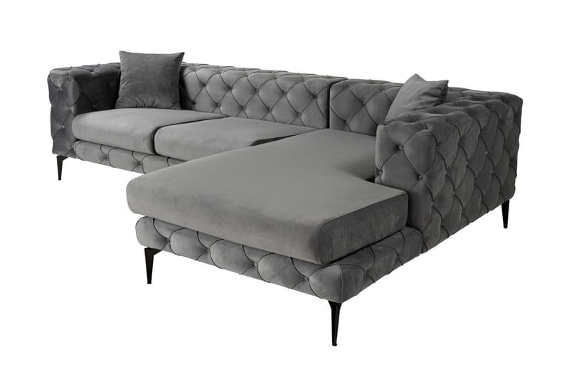 Beachport 3-sits Soffa med Divan Höger - Antracit - Möbler - Soffa - Divansoffa & schäslongsoffa - 3 sits soffa med divan