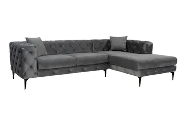 Beachport 3-sits Soffa med Divan Höger - Antracit - Möbler - Soffa - Divansoffa & schäslongsoffa - 3 sits soffa med divan