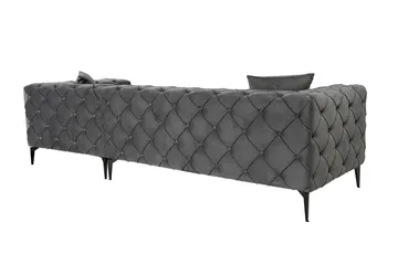 Beachport 3-sits Soffa med Divan Höger - Antracit - Möbler - Soffa - Divansoffa & schäslongsoffa - 3 sits soffa med divan