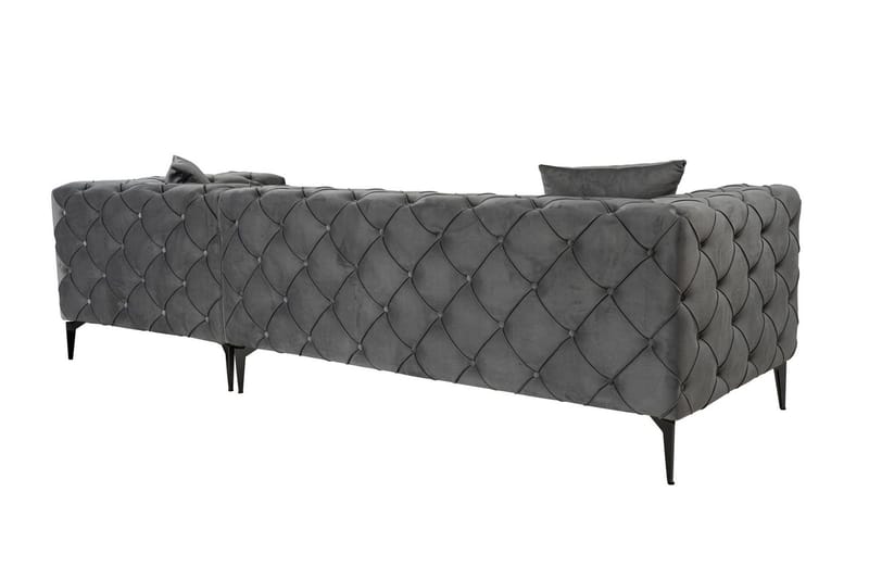 Beachport 3-sits Soffa med Divan Höger - Antracit - Möbler - Soffa - Divansoffa & schäslongsoffa - 3 sits soffa med divan