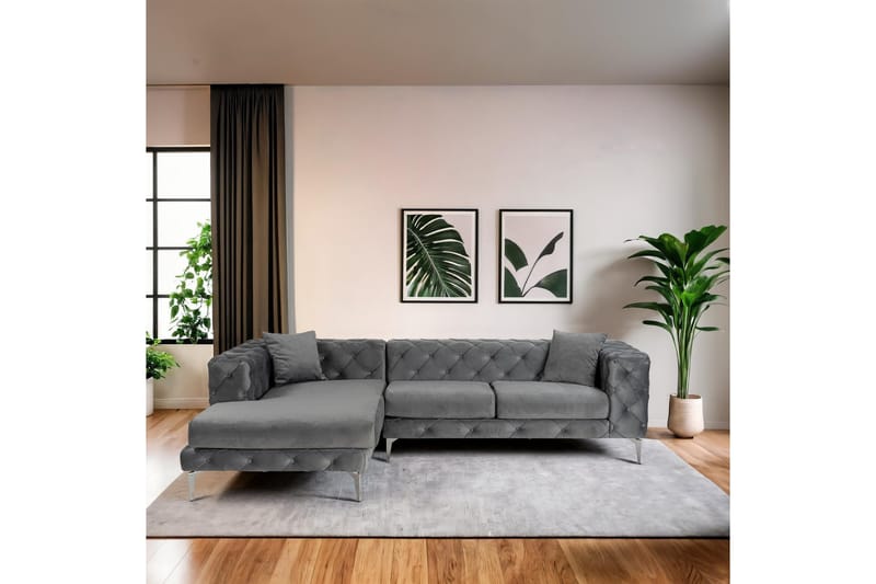 Beachport 3-sits Soffa med Divan Vänster - Antracit - Möbler - Soffa - Divansoffa & schäslongsoffa - 3 sits soffa med divan