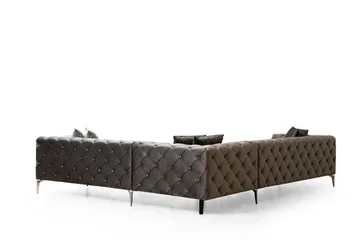 Beachport Stor Hörnsoffa 6-sits L formad Avtagbar klädsel - Antracit / Grå - Möbler - Soffa - Hörnsoffa
