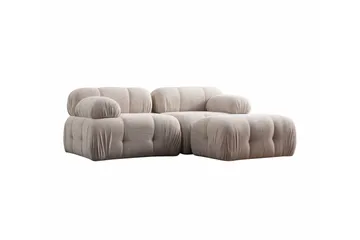 Belgin Bubblig Divansoffa 2-sits med fasta armstöd - Cream - Möbler - Soffa - Modulsoffa - Komplett modulsoffa
