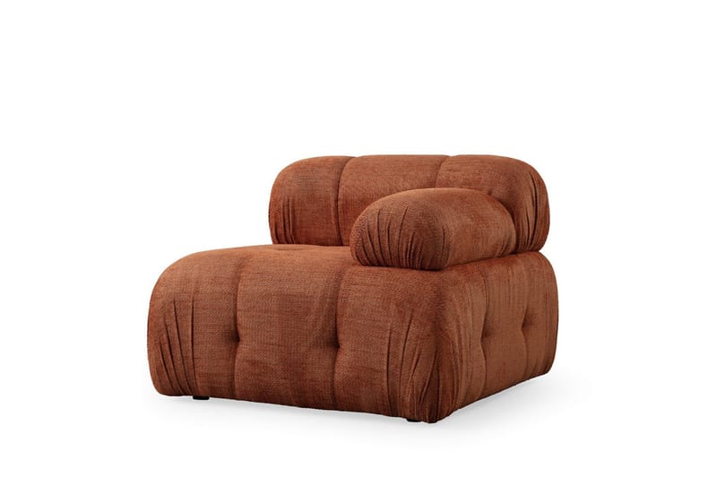 Belgin Bubblig Divansoffa 2-sits med fasta armstöd - Orange - Möbler - Soffa - Modulsoffa - Komplett modulsoffa