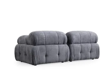 Belgin Bubblig Soffa 2-sits med fasta armstöd - Grå - Möbler - Soffa - Modulsoffa - Komplett modulsoffa