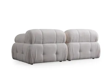 Belgin Bubblig Soffa 2-sits med fasta armstöd - Vit - Möbler - Soffa - Modulsoffa - Komplett modulsoffa