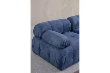 Belgin Bubblig Soffa 3-sits med fasta armstöd - Blå - Möbler - Soffa - Modulsoffa - Komplett modulsoffa