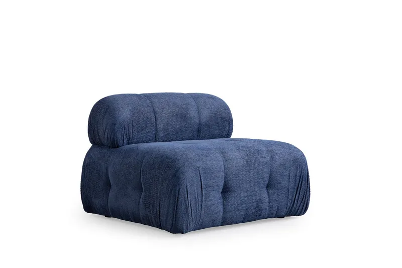 Belgin Bubblig Soffa 3-sits med fasta armstöd - Blå - Möbler - Soffa - Modulsoffa - Komplett modulsoffa