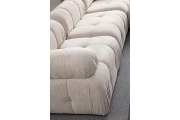 Belgin Bubblig Soffa 3-sits med fasta armstöd - Cream - Möbler - Soffa - Modulsoffa - Komplett modulsoffa