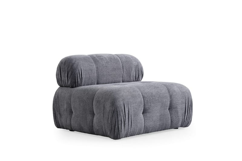 Belgin Bubblig Soffa 3-sits med fasta armstöd - Grå - Möbler - Soffa - Modulsoffa - Komplett modulsoffa
