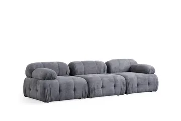 Belgin Bubblig Soffa 3-sits med fasta armstöd