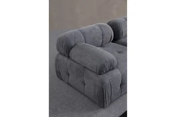 Belgin Bubblig Soffa 3-sits med fasta armstöd - Grå - Möbler - Soffa - Modulsoffa - Komplett modulsoffa