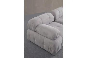 Belgin Bubblig Soffa 3-sits med fasta armstöd - Ljusgrå - Möbler - Soffa - Modulsoffa - Komplett modulsoffa