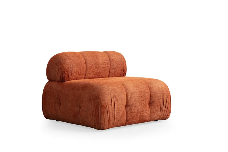 Belgin Bubblig Soffa 3-sits med fasta armstöd - Orange - Möbler - Soffa - Modulsoffa - Komplett modulsoffa
