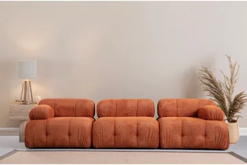 Belgin Bubblig Soffa 3-sits med fasta armstöd - Orange - Möbler - Soffa - Modulsoffa - Komplett modulsoffa