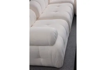 Belgin Bubblig Soffa 3-sits med fasta armstöd - Vit - Möbler - Soffa - Modulsoffa - Komplett modulsoffa
