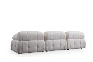 Belgin Bubblig Soffa 3-sits med fasta armstöd - Vit - Möbler - Soffa - Modulsoffa - Komplett modulsoffa