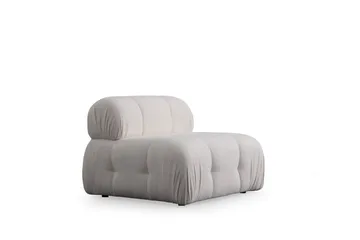 Belgin Bubblig Soffa 3-sits med fasta armstöd - Vit - Möbler - Soffa - Modulsoffa - Komplett modulsoffa