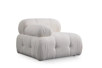 Belgin Bubblig Soffa 3-sits med fasta armstöd - Vit - Möbler - Soffa - Modulsoffa - Komplett modulsoffa