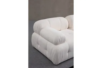 Belgin Bubblig Soffa 3-sits med fasta armstöd - Vit - Möbler - Soffa - Modulsoffa - Komplett modulsoffa