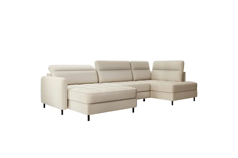 Berrto Soffa med Divan och Schäslong 5-sits - Beige - Möbler - Soffa - U-soffa