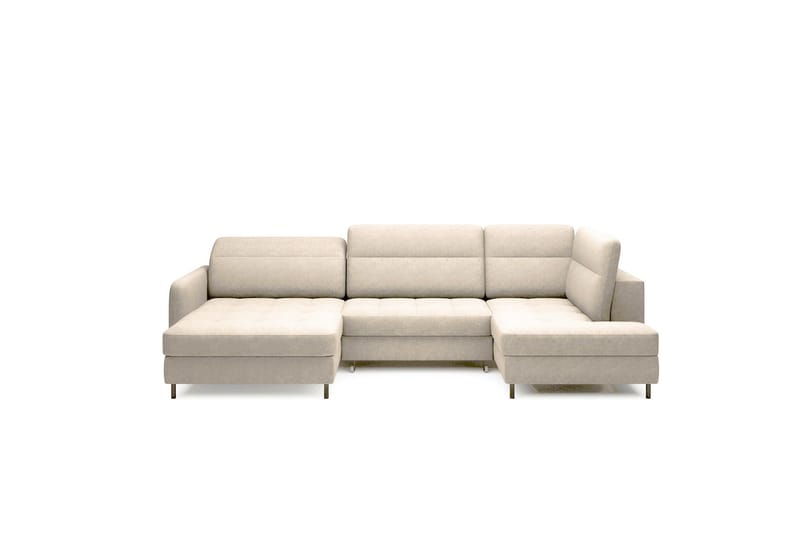 Berrto Soffa med Divan och Schäslong 5-sits, Beige
