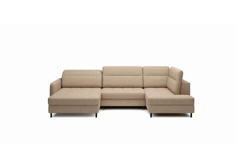 Berrto Soffa med Divan och Schäslong 5-sits, Beige