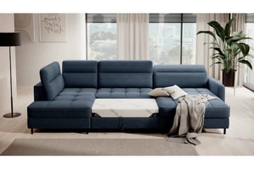 Berrto Soffa med Divan och Schäslong 5-sits - Blå - Möbler - Soffa - U-soffa
