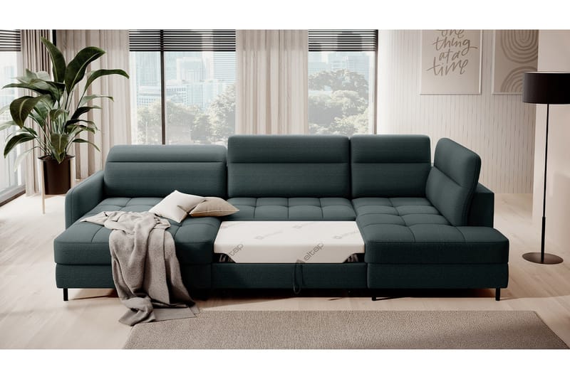 Berrto Soffa med Divan och Schäslong 5-sits - Grå - Möbler - Soffa - U-soffa