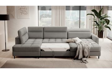 Berrto Soffa med Divan och Schäslong 5-sits - Grå - Möbler - Soffa - U-soffa