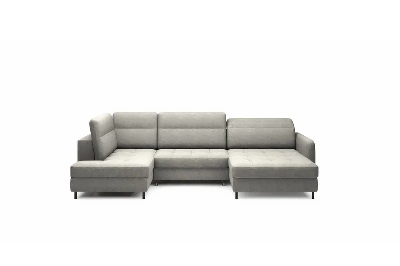 Berrto Soffa med Divan och Schäslong 5-sits - Grå - Möbler - Soffa - U-soffa