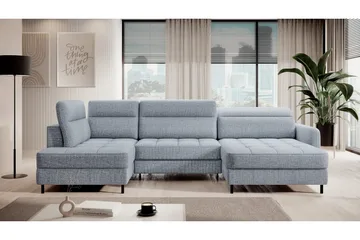 Berrto Soffa med Divan och Schäslong 5-sits - Grå - Möbler - Soffa - U-soffa